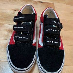 checkered velcro vans
